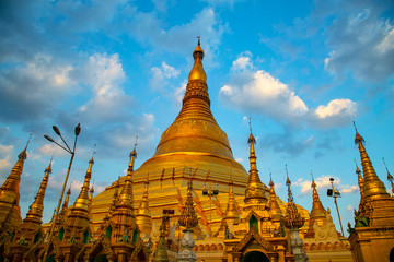 Fototapeta premium Golden pagodas in Myanmar