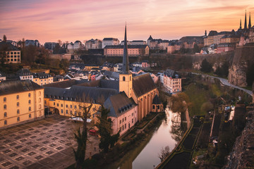Fototapeta premium Wonderful view over the old city of Luxembourg