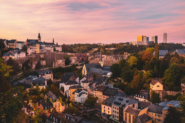 Wonderful view over the old city of Luxembourg