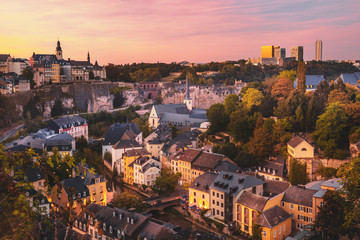 Fototapeta na wymiar Wonderful view over the old city of Luxembourg