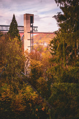Naklejka premium The modern panoramic elevator in Pfaffenthal