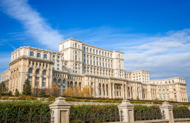 Obraz premium The Palace of the Parliament in Bucharest, Romania.