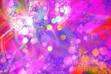 Obraz na płótnie Canvas festive background of colorful bokeh blurry glow. purple pink carnival