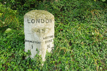 Milestone, 45 miles from London, 1/2 mile from Basingstoke and 9.25 from Hartfordbridge