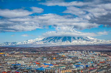 city view sky mountain vulcan vulcano