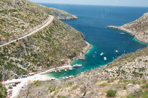 Porto Vromi Zakynthos Greece From The Mountain Road Above
