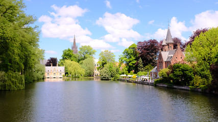 Minnewater Park, Bruges, Belgium, Europe