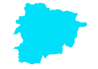 Political map of Andorra on white background