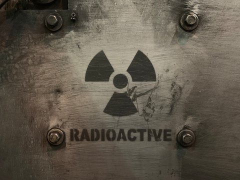 radiation sign on wall