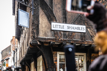 Little Shambles street sign in York, England
