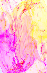 abstract violet and yellow wavy background
