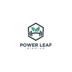 Leaf fitness Gym Logo Design Template