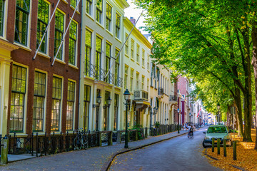 Alley alongside Lange Voorhout street in the Hague, Netherlands