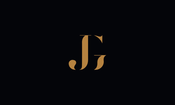 JG logo design template vector minimal design