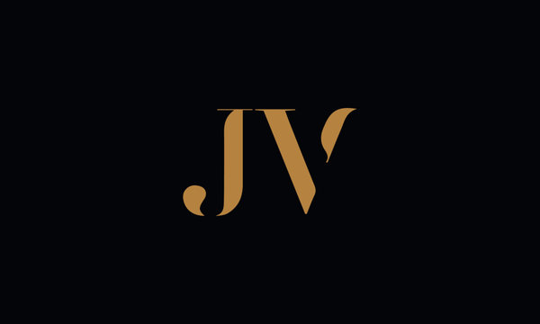 JV logo design template vector minimal design