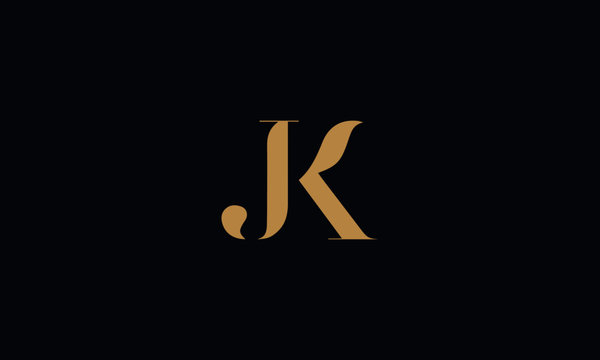 JK logo design template vector illustration minimal design