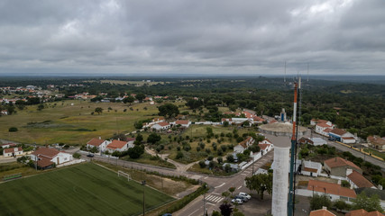 Aerial view of Santana do Mato, in Coruche, Portugal. Drone Photo