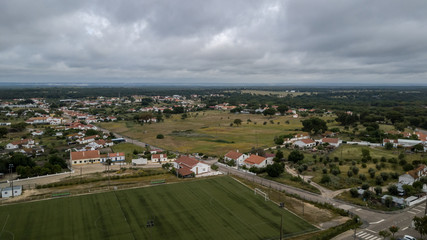 Aerial view of Santana do Mato, in Coruche, Portugal. Drone Photo