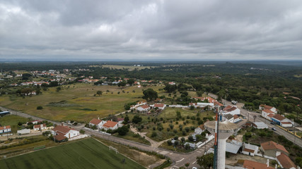 Fototapeta na wymiar Aerial view of Santana do Mato, in Coruche, Portugal. Drone Photo