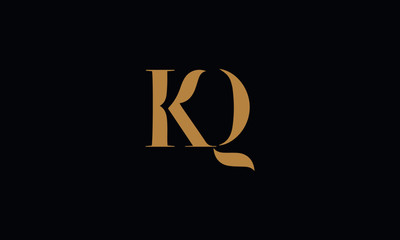 KQ logo design template vector illustration minimal design