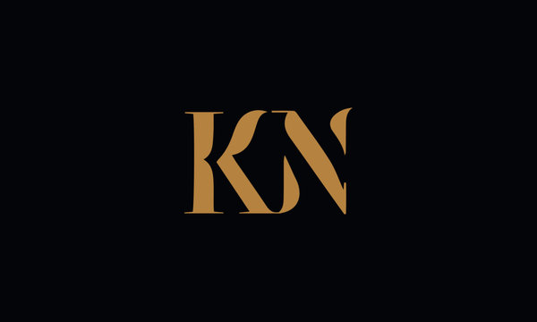 KN logo design template vector illustration minimal design