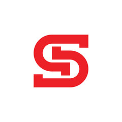 letter s linked line geometric logo vector