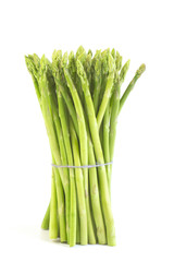 Obraz premium Fresh asparagus on white background.
