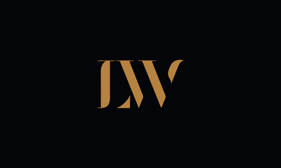 LW logo design template vector illustration