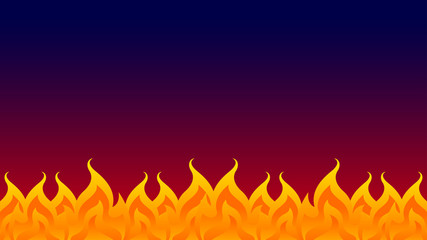 fire, bonfire, fire flame isolated on dark background, fire flame illustration for graphic banner background design
