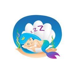 mermaid cartoon character cute isolated on white background, beautiful mermaid cartoon characters cute, clip art mermaid blue lovely and funny, clipart mermaid mascot cartoon purple blue
