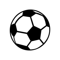 Obraz premium Football vector icon, soccerball