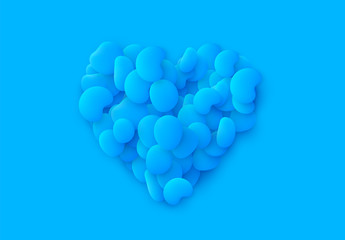 Blue heart symbol of love background