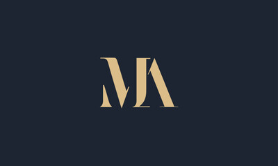MA logo design icon template vector illustration minimal design