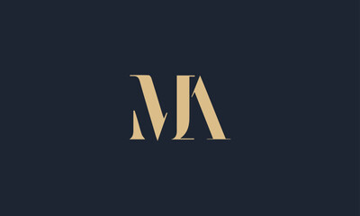 MA logo design icon template vector illustration minimal design