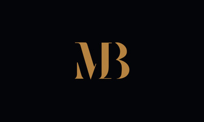MB logo design icon template vector illustration minimal design