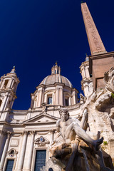 Fototapeta na wymiar Navona Square in Rome, Italy.