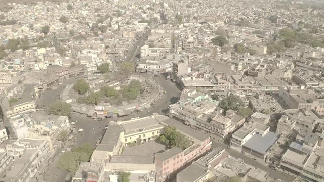 Ajmer, India, 4k aerial drone footage, ungraded/flat