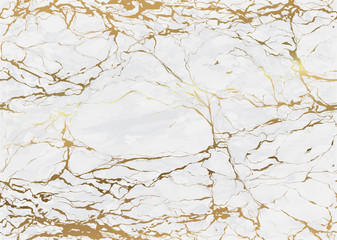 Marble seamless pattern with golden texture background. High resolution abstract marbling design - Vector