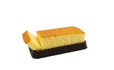 isolated slices of butter cake