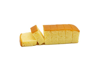 Fototapeta premium isolated slices of butter cake