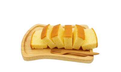 isolated slices of butter cake