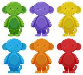 Set of monkey cartoon