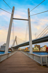 Aomori Bay bridge in Aomori, Japan