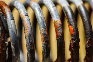 Old Rustic Coil Springs Close Up