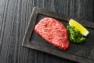 黒毛和牛モモステーキ　Japanese beef steak