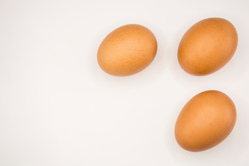 Chicken egg, fresh and ready to eat.