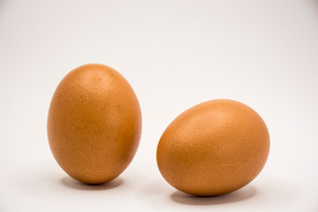 Chicken egg, fresh and ready to eat.