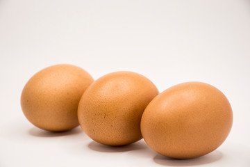 Chicken egg, fresh and ready to eat.