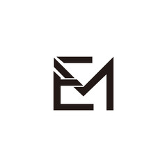 Fototapeta premium m letter logo initial vector font