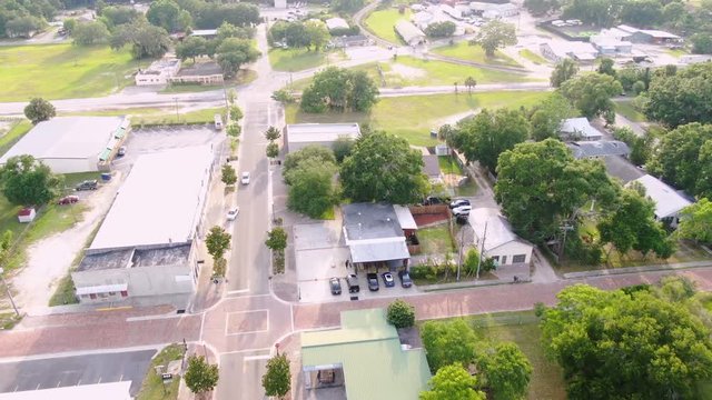 Flight over Rundown Old Farm Town in Central Florida